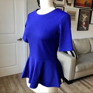 Scuba Peplum Blouse